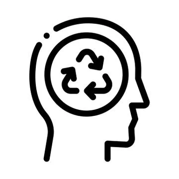Environmentally friendly person icon vector outline illustration Stock Illustration