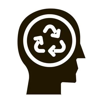 Environmentally friendly person icon Vector Glyph Illustration Stock Illustration