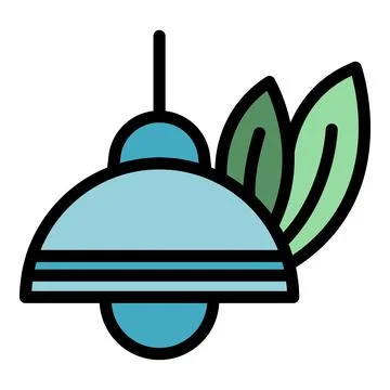 Environmentally friendly room lamp icon vector flat Stock Illustration
