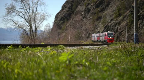 Environmentally friendly transport train Stock Footage 63302268
