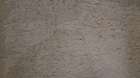 Environmentally friendly wall with clay plaster Stock Footage 126013367