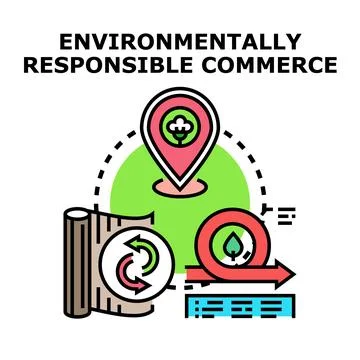 Environmentally responsible commerce concept vector illustration Stock Illustration