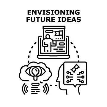Envisioning future ideas concept illustration for business planning Stock Illustration