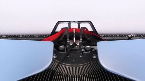 Envy Typing Close Up on Retro Typewriter Stock Footage 73019130