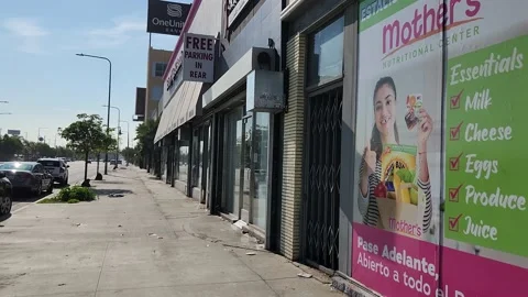 Ebony Wigs and Beauty Supply Los Angeles. Stock Video Pond5