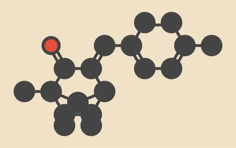 Enzacamene sunscreen molecule Stock Illustration
