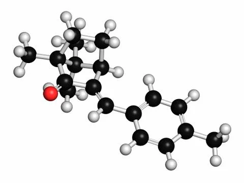 Enzacamene sunscreen molecule Illustration