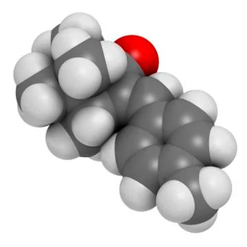 Enzacamene sunscreen molecule Illustration