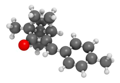 Enzacamene sunscreen molecule Illustration