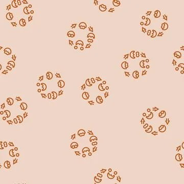 Enzyme catalysis biochemistry line seamless pattern イラスト素材