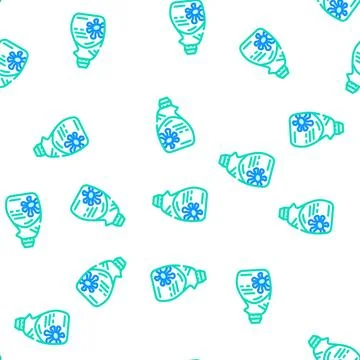 Enzyme detergent powder vector seamless pattern Stock Illustration