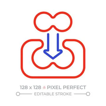 Enzyme pixel perfect duotone line icon Stock Illustration