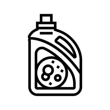 Enzyme powder line icon vector illustration Stock Illustration