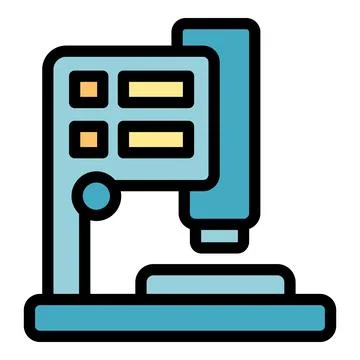 Enzymes under microscope icon vector flat 스톡 일러스트