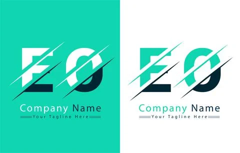 EO Letter Logo Vector Design Template Elements Stock Illustration