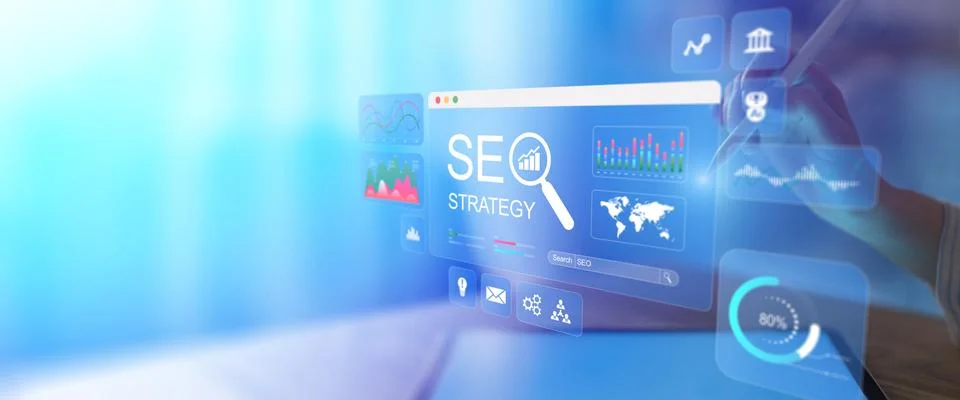 EO Strategy Development and Digital Marketing Analytics Technology Concept. Stock Photos