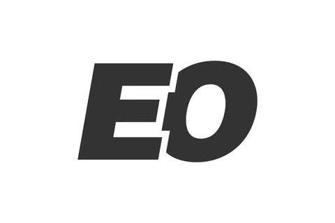 EO Techno Editable Font Logo For Corporate Branding. Bold, Futuristic Desig.. Stock Illustration