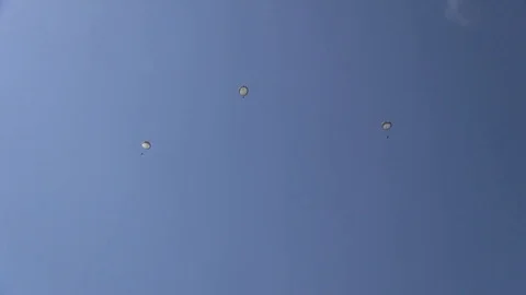 EOD explosive ordnance disposal Practice Static Line Jumps during RIMPAC - 2018 Stock Footage 105794966