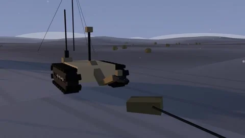 Eod robot at cordon first light 스톡 동영상 342216148