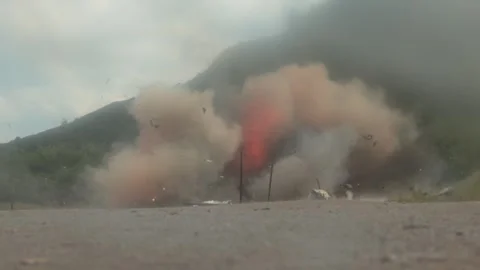 EOD's detonating at demolition range Stock Footage 288190567