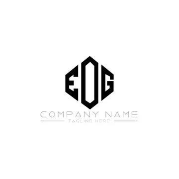 EOG letter logo design with polygon shape. EOG polygon and cube shape logo .. Stock Illustration