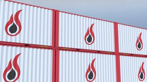 EOG Resources logo Flag representing international trade Stock Photos