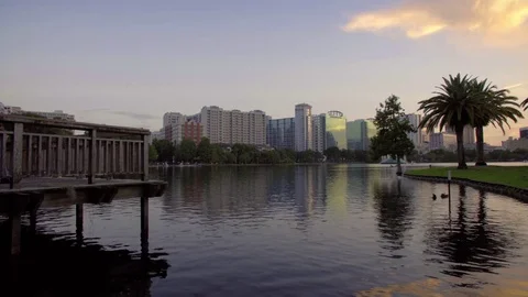 Eola Lake, Orlando Stock Footage 79201051