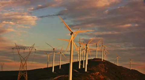 Eolic energy generators Video stock 302579