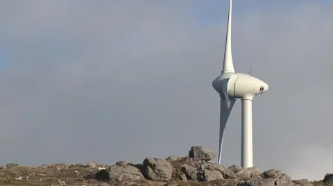 Eolic windmill turbine wind renewable energy Video stock 67858396