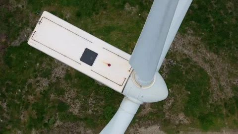 The Eólico Wind Farm, Features an Angle of its Rotating Blades Stock Footage 282378342