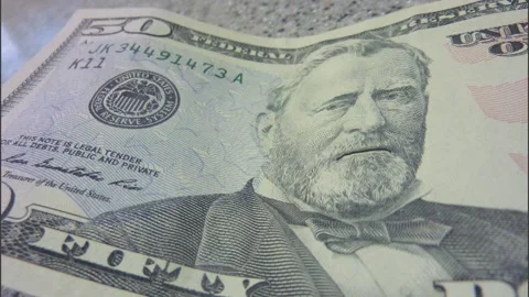 EOM burning USD dollar bill Grant 2 Inflation Stock Footage 148104219