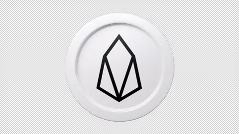 EOS coin 3d spin rotage 360 degrees Cryptocurrency token seemless loop 動画素材 245553981