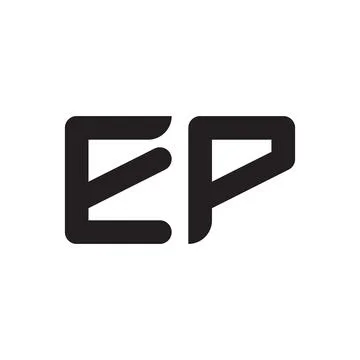 Ep initial letter vector logo icon Illustrazione stock