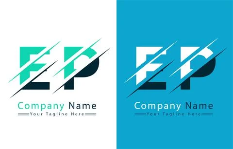 EP Letter Logo Vector Design Concept Elements Stock Illustration