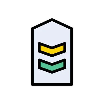 Epaulet flat color icon Stock Illustration