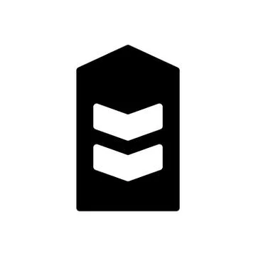 Epaulet glyph flat icon Stock Illustration