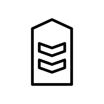 Epaulet thin line icon Stock Illustration