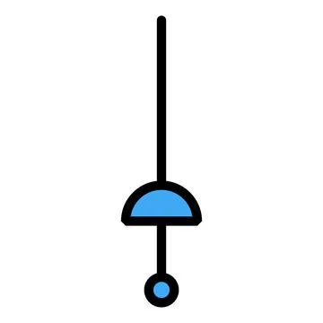 Epee icon line isolated on white background. Black flat thin icon on modern.. Stock Illustration