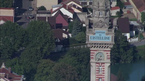 Epernay aerial Vídeo Stock 65259222