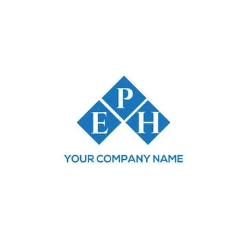 EPH letter logo design on white background. EPH creative initials letter logo Stock Illustration