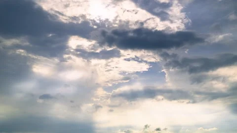 Ephemeral Beauty: Clouds Dancing After the Rain. Stock Footage 282541886
