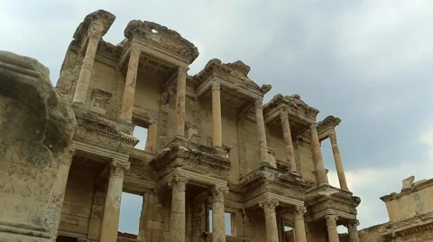 Ephesus Ancient Library Time-lapse Stock Footage 65764176