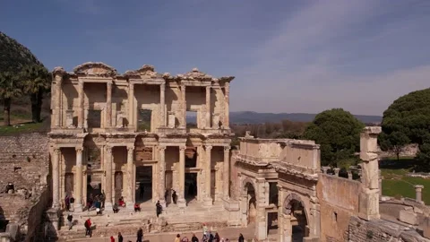 Ephesus library Stock Footage 172220837