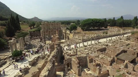 Ephesus top view Stock Footage