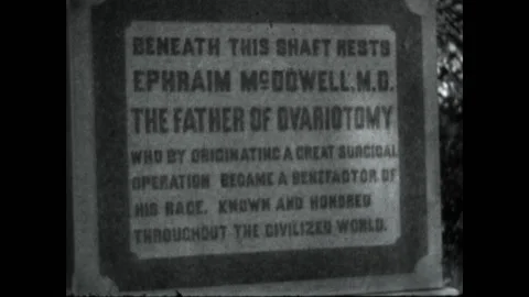 Ephriam McDowell Grave 1934 Stock Footage 204039963