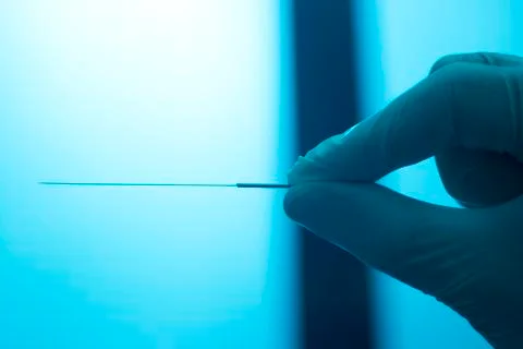 EPI needling physical therapy Stock Photos