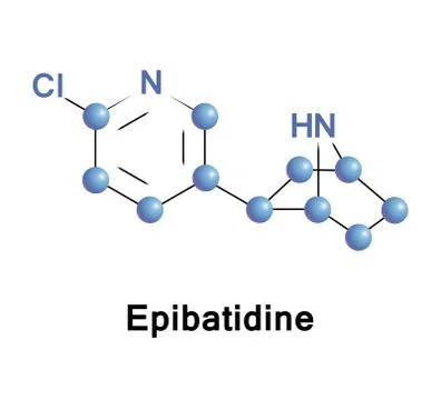 Epibatidine putative alkaloid Stock Illustration