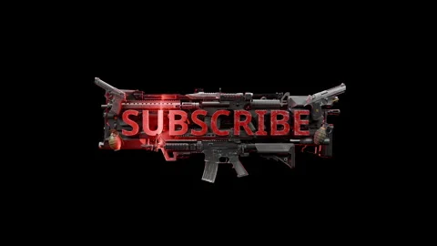 Epic 3D subscribe button for gaming channel- Version01, Alpha channel Stock Footage 316462166