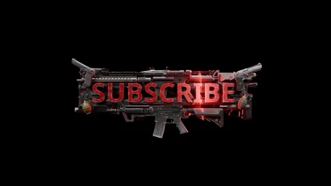 Epic 3D subscribe button for gaming channel- Version03, Alpha channel Stock Footage 316462169
