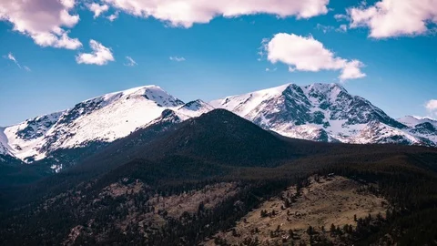 Epic 4K Time Lapse of Clouds over Rocky Mountain National Park Stock Footage 108115360